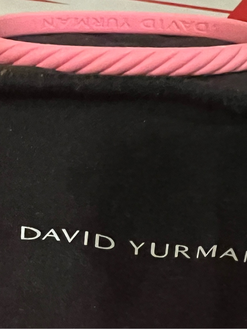 David Yurman Pink Rubber Cable Bracelet | Breast Cancer Awareness Edition - Picture 3 of 6